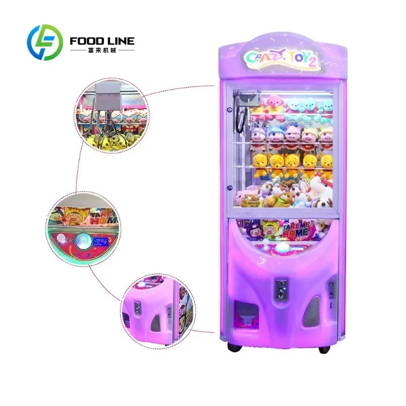 Arcade Toy Vending Machine - เครื่องเกมคีบตุ๊กตาหยอดเหรียญแบบกำหนดเองได้ พร้อมตัวรับธนบัตร สำหรับจำหน่ายตุ๊กตาและของเล่นรางวัลในสถานบันเทิง