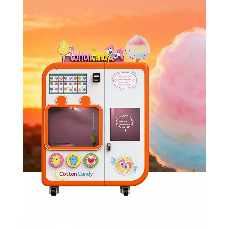 Arcade Vending Machines - เครื่องทำสายไหมอัตโนมัติเต็มรูปแบบ พร้อมระบบแลกเหรียญ สำหรับใช้งานเชิงพาณิชย์ 4 รสชาติ เหมาะสำหรับห้างสรรพสินค้า